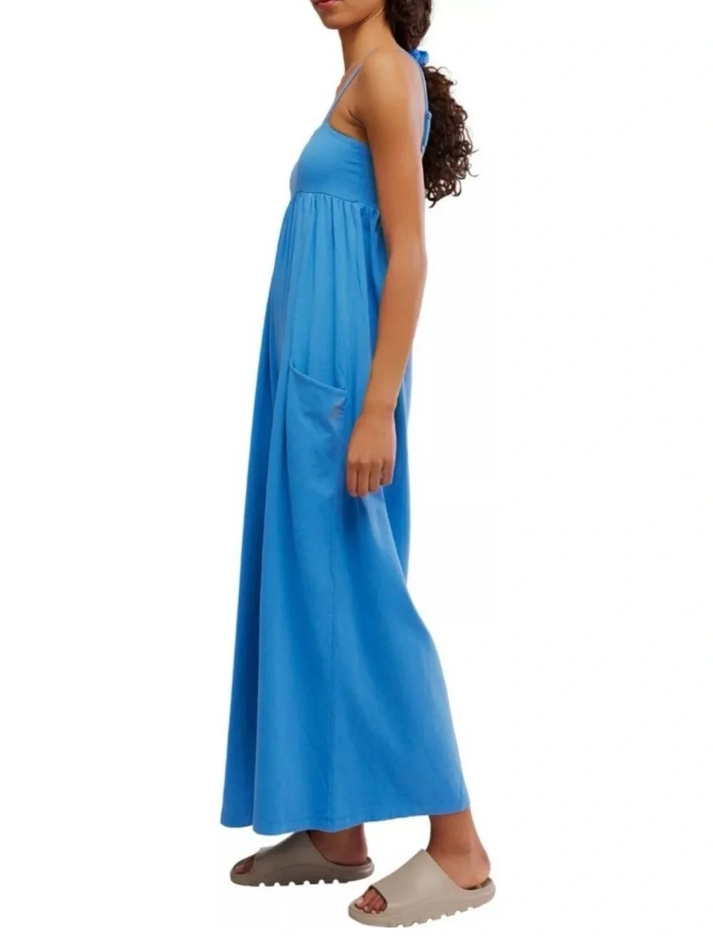 NWT Free People FP Movement Hot Shot Strappy Onsie Jumpsuit Jumper Blue Size XL - Picture 6 of 12